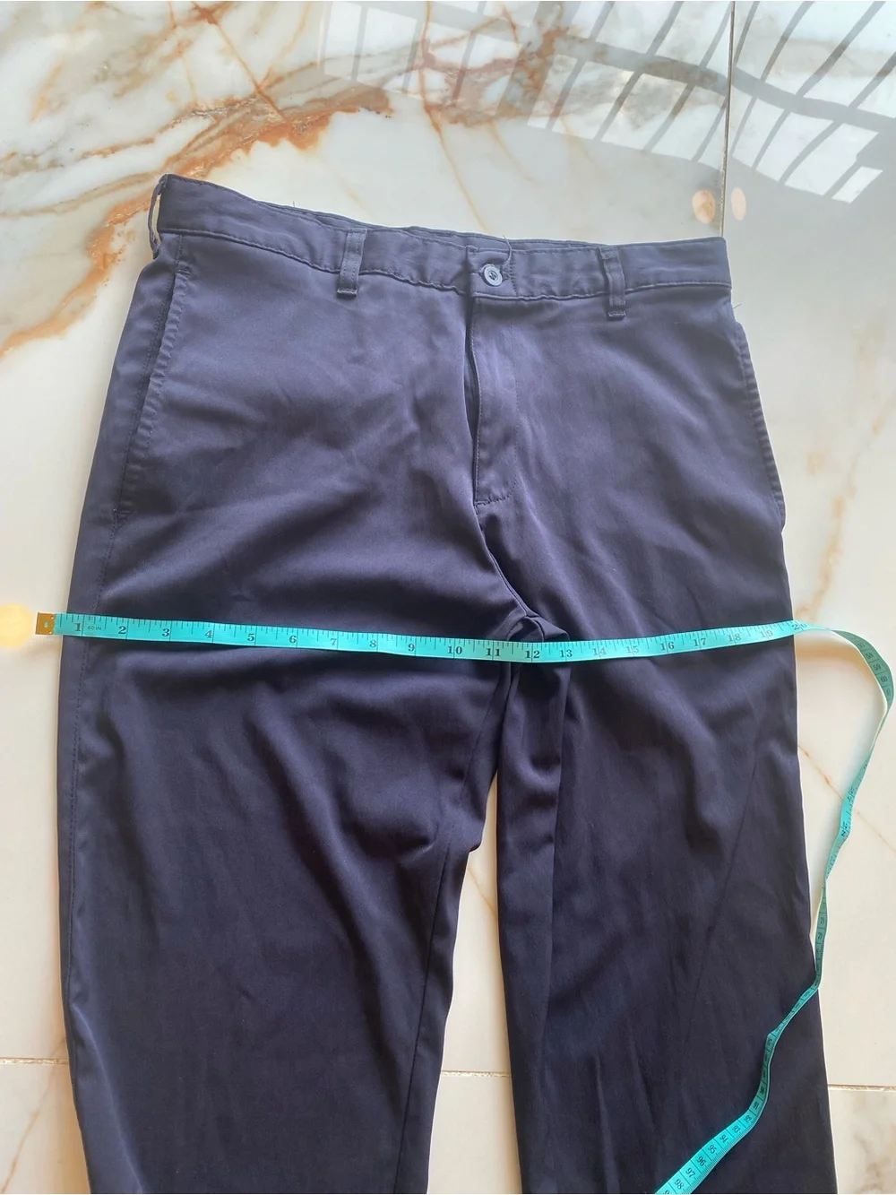 Men's Navy Dress Pants - Classic Pleated Trousers